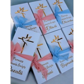 Pudełko na pieniądze BIAŁE krzyż