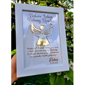 Podziękowanie dla Rodziców Chrzestnych / Dziadków za obecność Komunia Anioł Stróż
