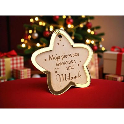 Bombka na choinkę MOJA PIERWSZA GWIAZDKA