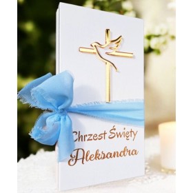 Prezent na Chrzest Święty pudełko na pieniądze "Gołąb"