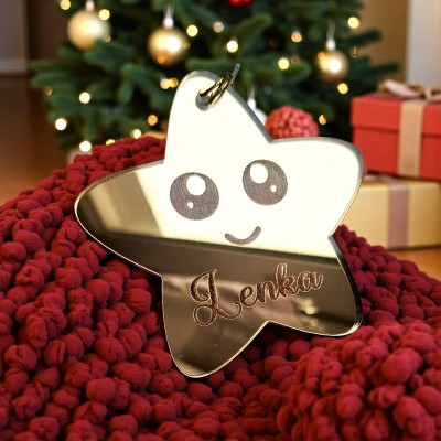 Lustrzana bombka gwiazdka