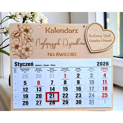 ! OFERTA SPECJLNA ! Kalendarz dla Dziadków 2026