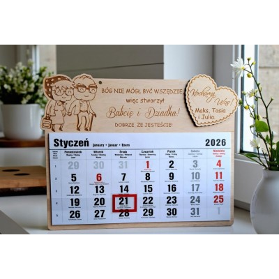 Kalendarz Babci i Dziadka 2026r. do zawieszenia