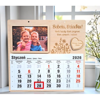 Kalendarz z ramką na zdjęcie