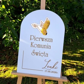 Duża tablica powitalna KOMUNIA