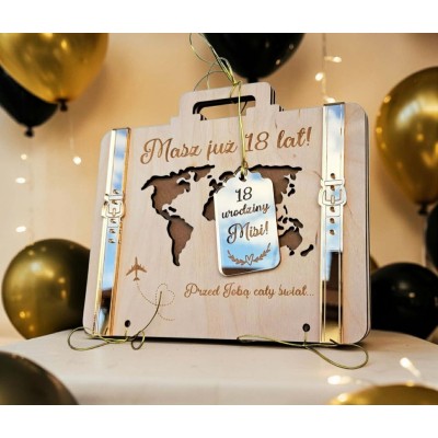 Prezent na 18 urodziny WALIZKA na pieniądze