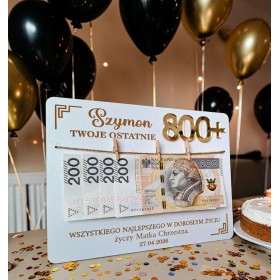 Tabliczka Twoje Ostatnie 800+