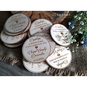 Podziękowanie dla gości CHRZEST  magnes okrągły