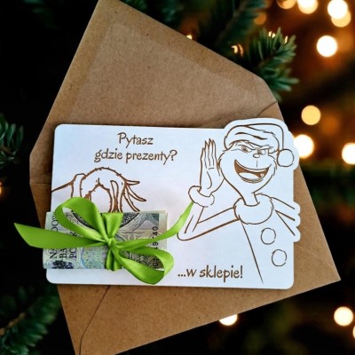 Świąteczny bon Grinch "Pytasz gdzie prezenty...?"