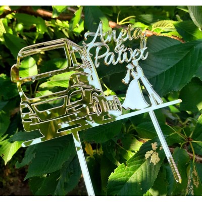 Topper z ciężarówką + imiona