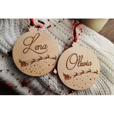 Bombka sanie mikołaja