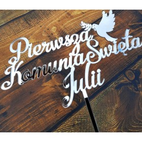 Topper na tort z gołąbkiem