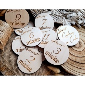 Tabliczki do zdjęć 12szt + 1z Twoim tekstem