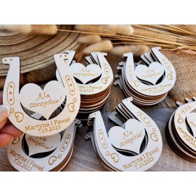 Podziękowanie dla gości ślub magnes podkowa nr 2