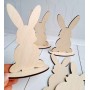 Drewniany zając na podstawce Wzór nr.2