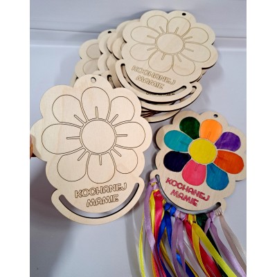 Drewniana baza KWIAT napis dowolny