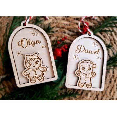 Bombka drewniana 3D PIERNIK