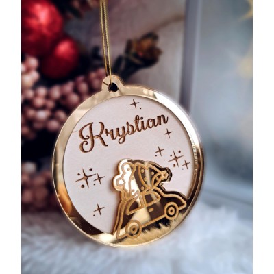 Bombka lustrzana 3D auto