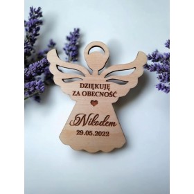Podziękowanie dla gości KOMUNIA / CHRZEST magnes Anioł Nr.1