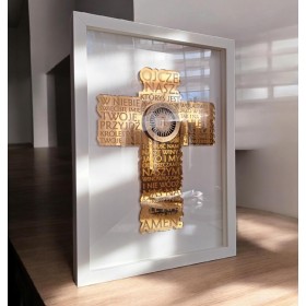 Pamiątka I KOMUNII ŚWIĘTEJ Ojcze Nasz.. Ramka krzyż