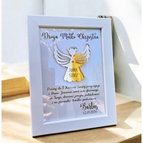 Podziękowanie dla Chrzestnych / Dziadków za obecność Komunia Anioł Stróż