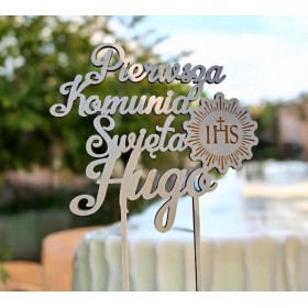 Topper na tort Pierwsza Komunia