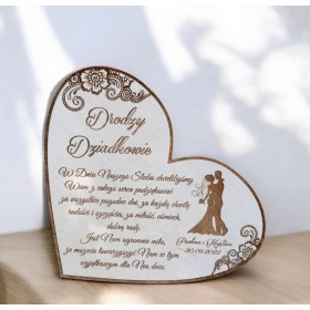 Podziękowanie ślub dla rodziców / dziadków / chrzestnych