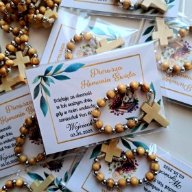 Podziękowanie dla gości różaniec komunia